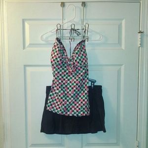 Top and bottom swimsuit, worn once